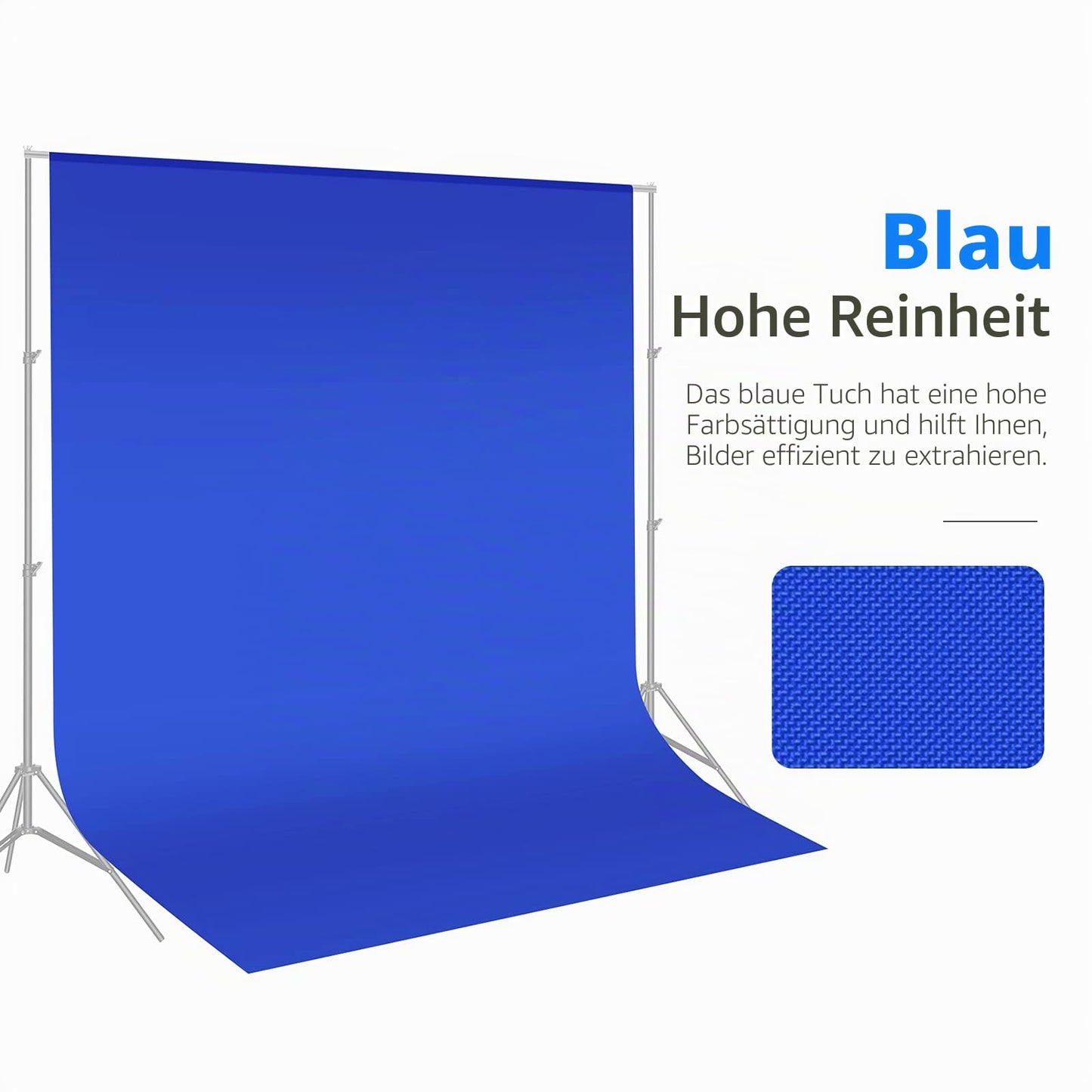 NEEWER 6x9ft/1.8x2.8m Photo Studio 100% Pure Polyester Foldable Backdrop Background for Photography, Video and TV (Backdrop Only) - Blue - BD-0609