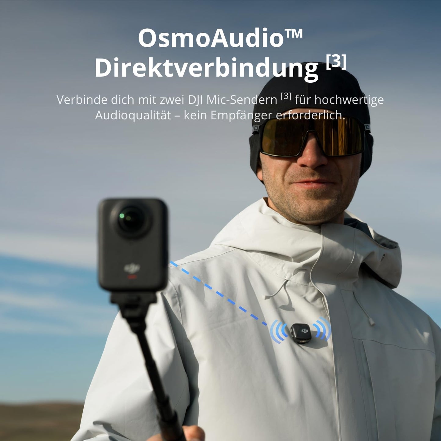 DJI Osmo 360 Adventure Combo - 360 camera with 1-inch sensor, 8K-360° video, 4K/120fps & 170° field of view, 120MP photos, action cam & vlog camera, magnetic quick release, 3 batteries & charging case - OQ001