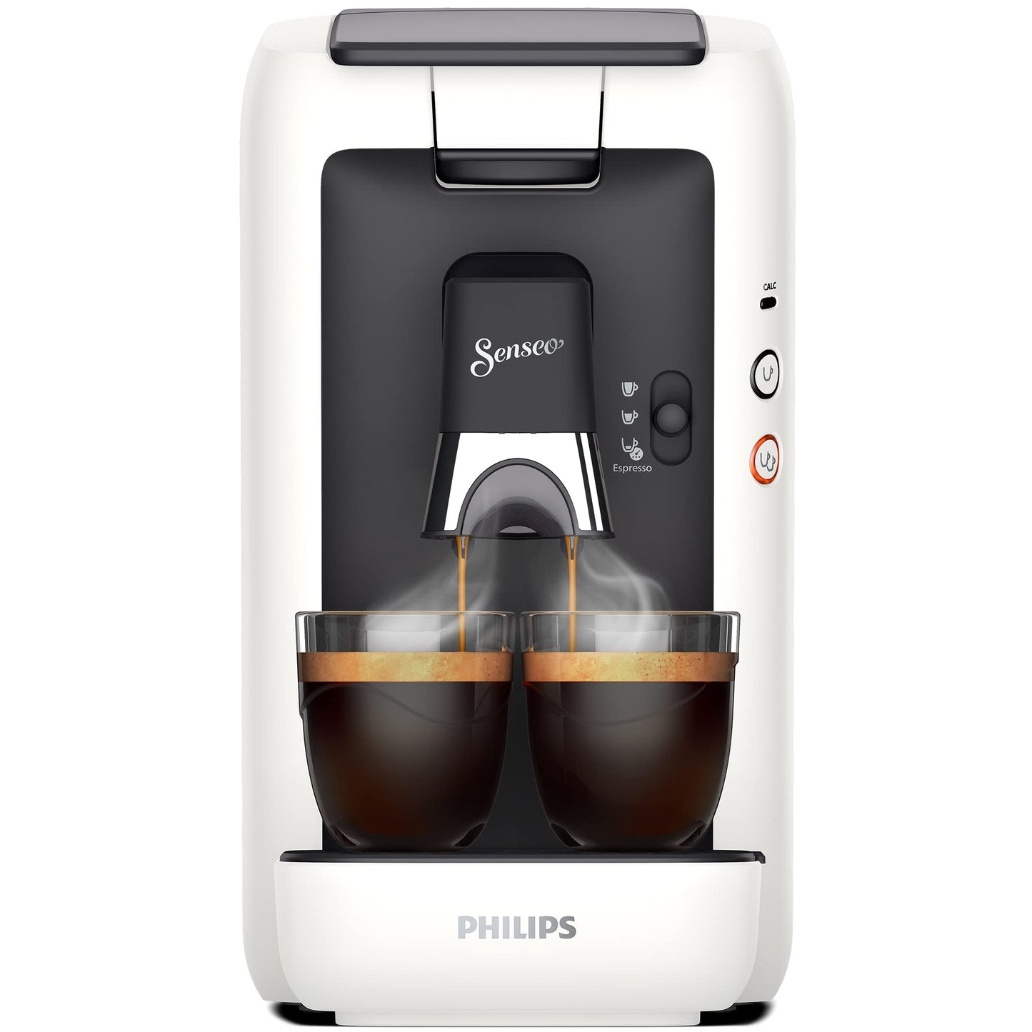 PHILIPS Senseo Maestro coffee pad machine with coffee strength selection and memo function, 1.2 liter water container, color: white (CSA260/10)