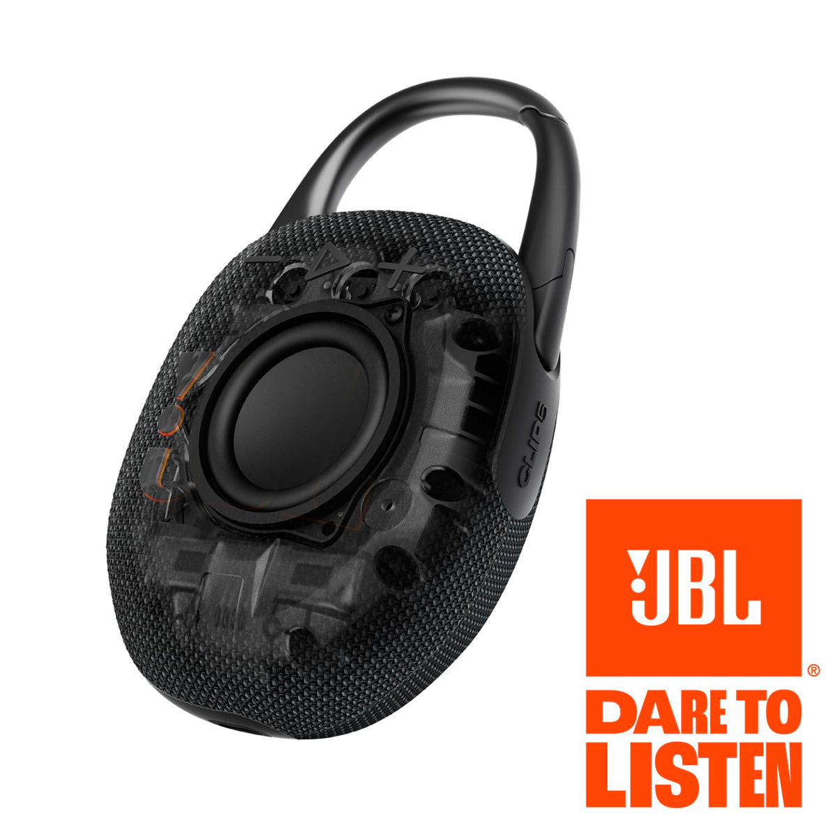 JBL Clip 5 - Boxă Bluetooth ultra-portabilă, rezistentă la apă și praf, cu carabină integrată, până la 12 ore de redare, fabricată în - JBLCLIP5SQUADAM