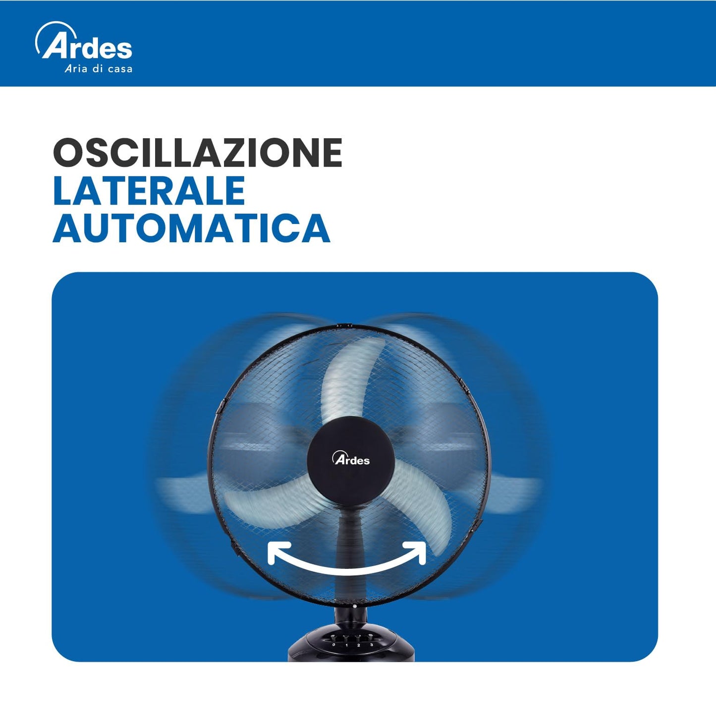 ARDES - Ardes table fan 40 cm model Penny, 3 blades, oscillating, with adjustable tilt angle, Ardes fan, 3 speed levels, quiet, AR5AM40