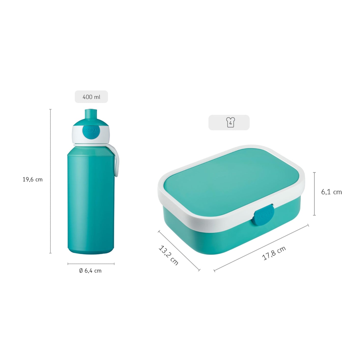 Mepal Campus Avengers break set - drinking bottle and lunch box with bento insert - ideal for school and leisure - dishwasher safe, 1150 ml - 107410165395
