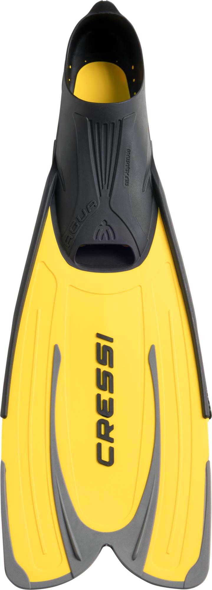 Cressi Agua Fins Swimming Fins - Adjustable Foot Section for Diving - Ergonomic Short Fins Adults & Children - Durable Fin Material - Yellow - 39/40 - CA206343