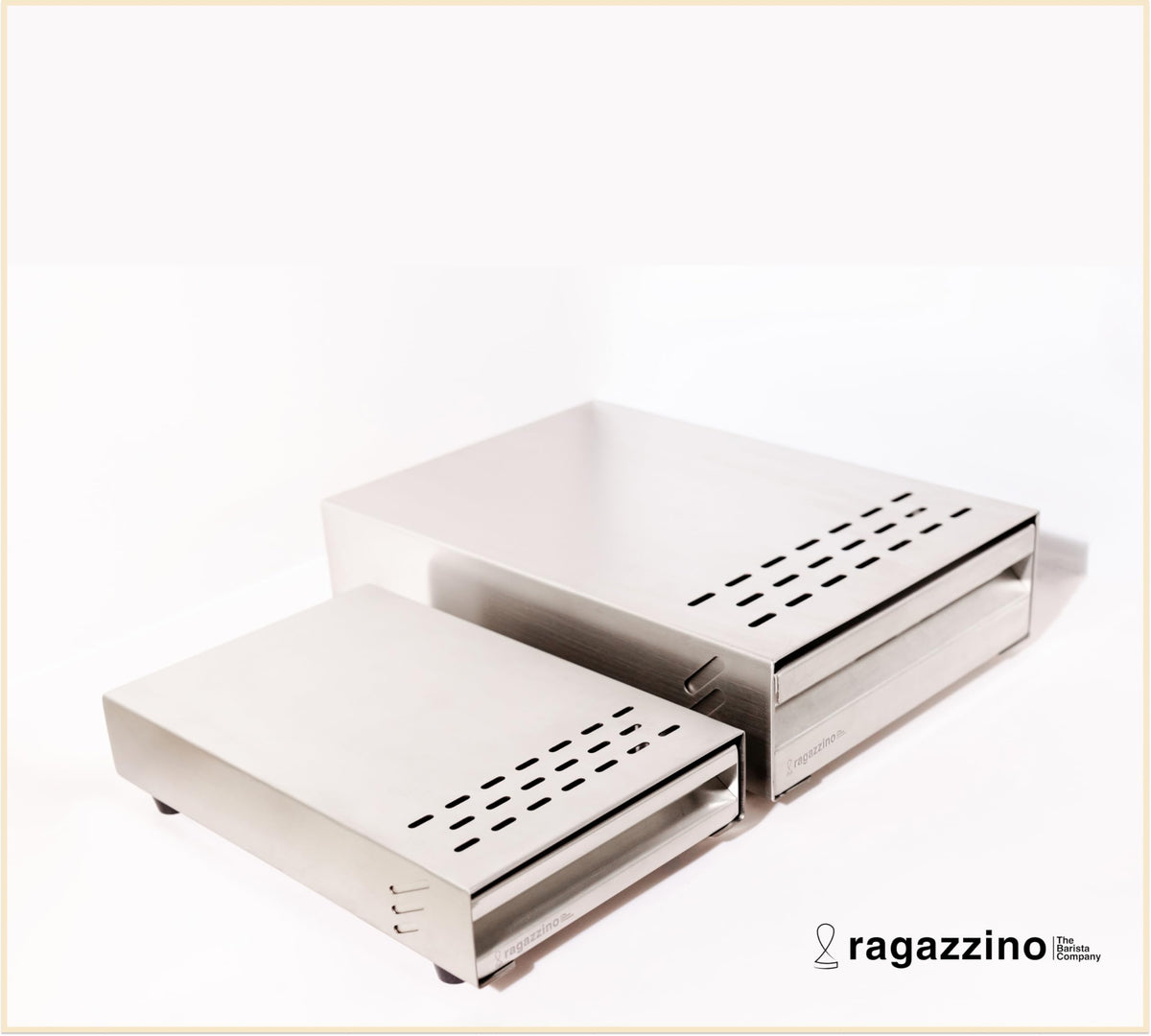 ragazzino stainless steel tapping container | 280x180x64mm - B09NL8L136
