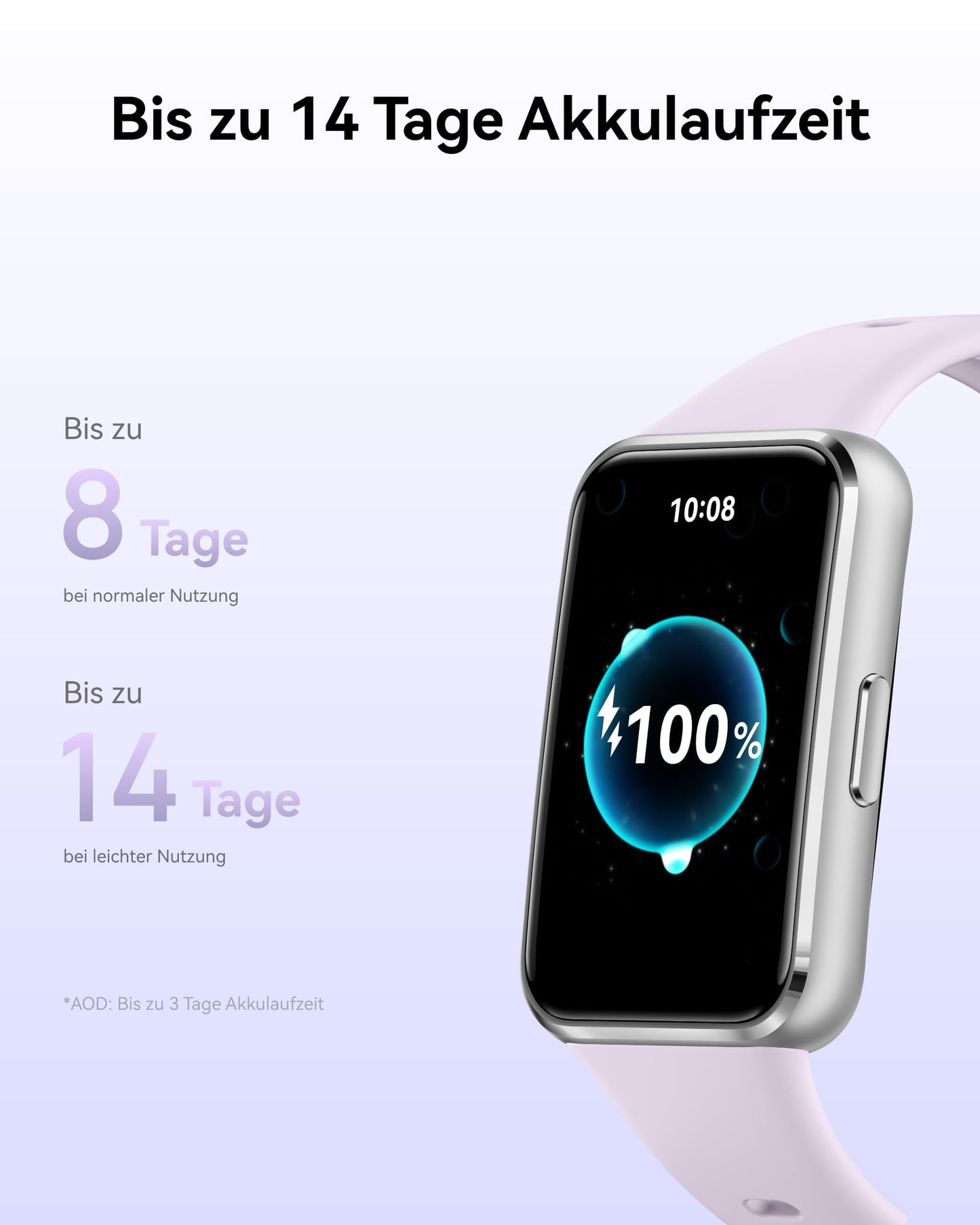 HUAWEI Band 11 Smartwatch, Fitness Tracker with 1.62" AMOLED Display, 1500 Nits, Heart Rate & Sleep Tracking, SpO2, Up to 14 Day Battery, Bluetooth, Android & iOS, Alloy Case, White - Candy-B29F
