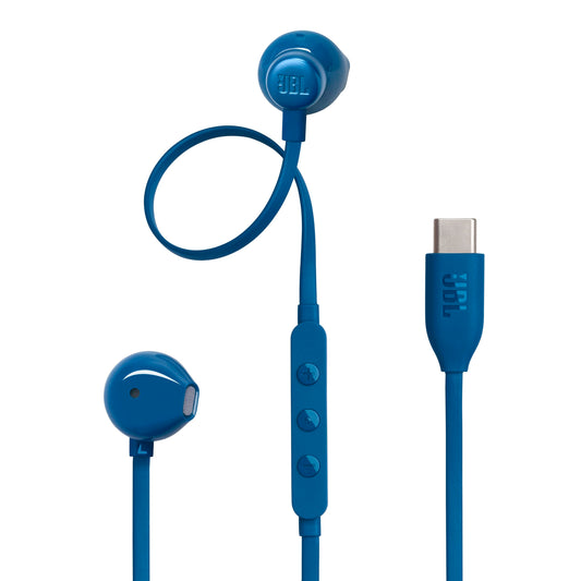 JBL Tune 305 C Headphones - Wired in-ear headphones with JBL Pure Bass Sound, microphone and USB-C port - Blue - JBLT305CBLU