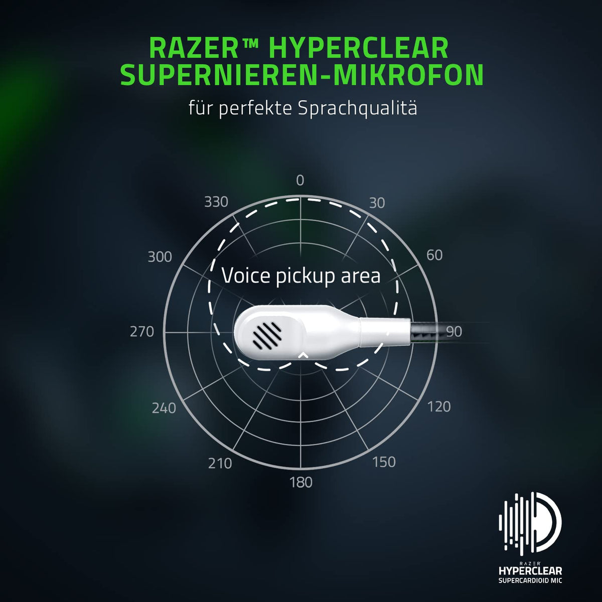 Razer Kaira Pro pentru Xbox - Cască wireless pentru Xbox Series X|S (drivere TriForce Titanium de 50mm, microfon HyperClear Supercardioid, microfon dedicat) Alb Mercury - RZ04-03470300-R3M1