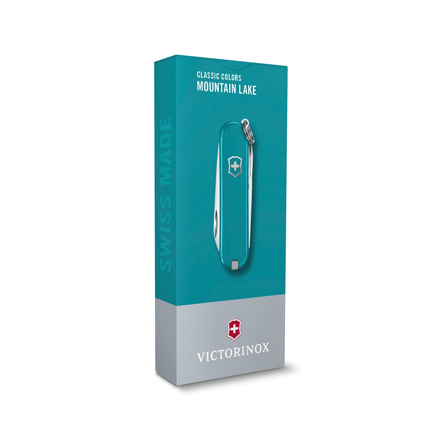 Victorinox Swiss Army Knife, Small, Classic SD, Multitool, Swiss Army Knife, Gift, 7 Functions, Blade, Nail File, Turquoise - 0.6223.23