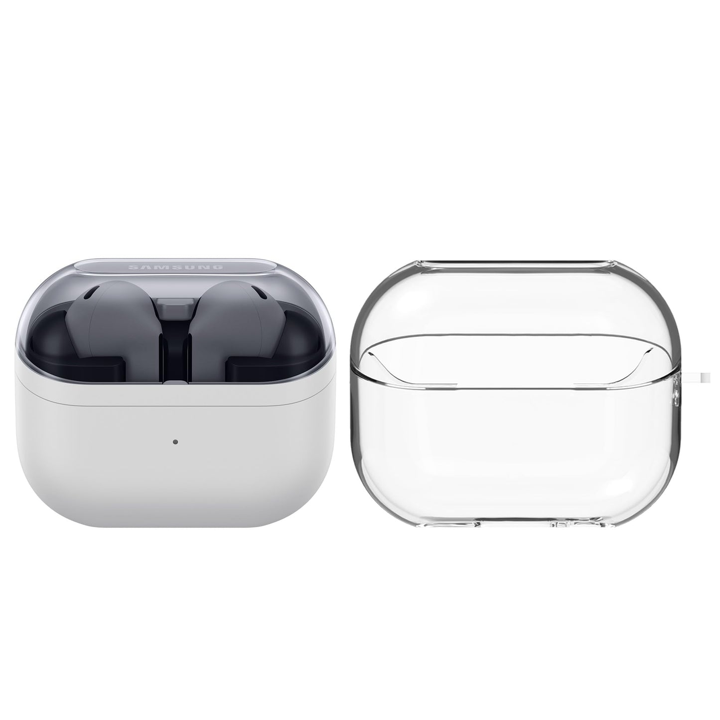 Samsung Galaxy Buds3 FE, wireless in-ear headphones incl. mobeen soft clear case, balanced sound, 360 audio, active noise cancellation & clear call, AI headphones with Gemini, gray - SM-R420