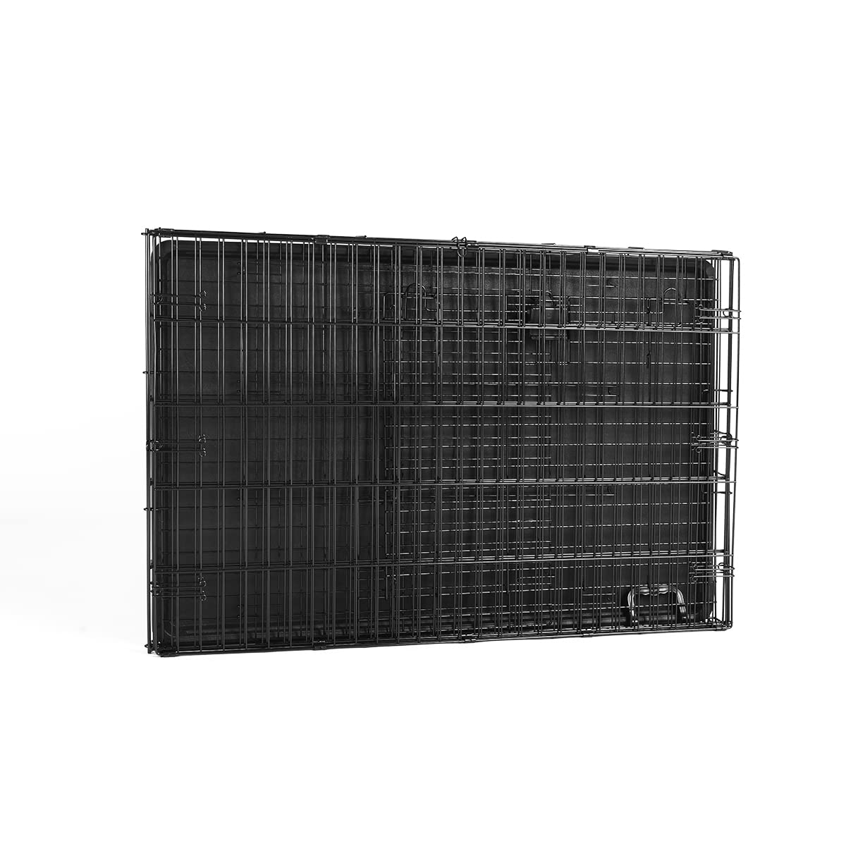 Amazon Basics Foldable Metal Wire Dog Crate with Floor Tray, Single Door, 106.7 x 71.1 x 76.2 cm (L x W x H), Black - 9001N-42A