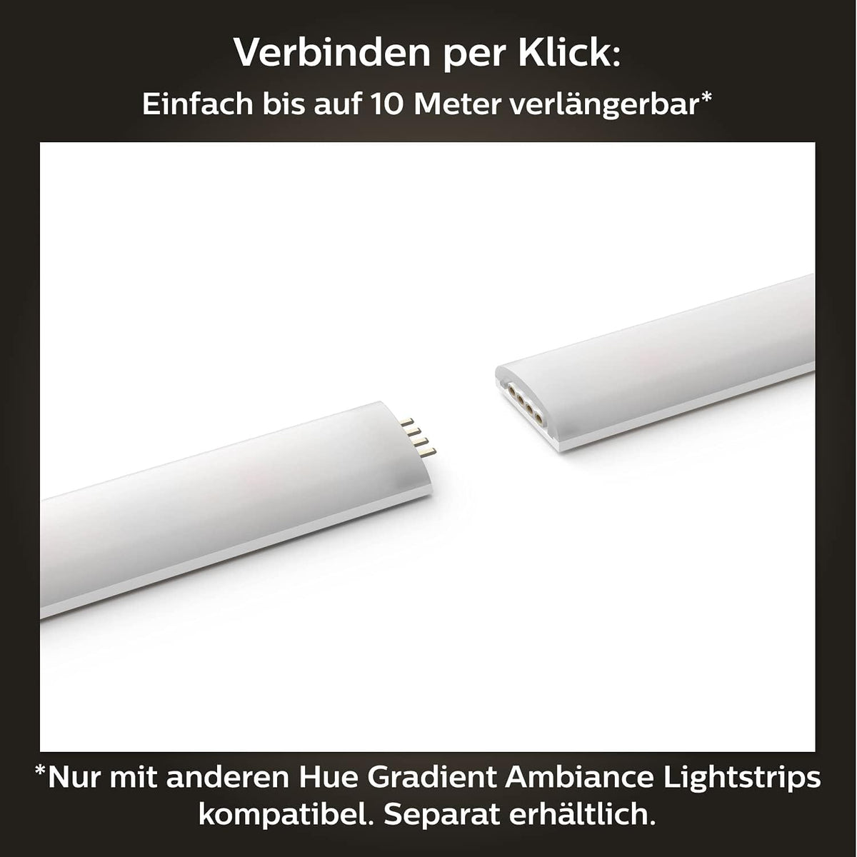 Philips Hue Gradient Lightstrip Extension, Ambient Lighting, 1m - 929002995001