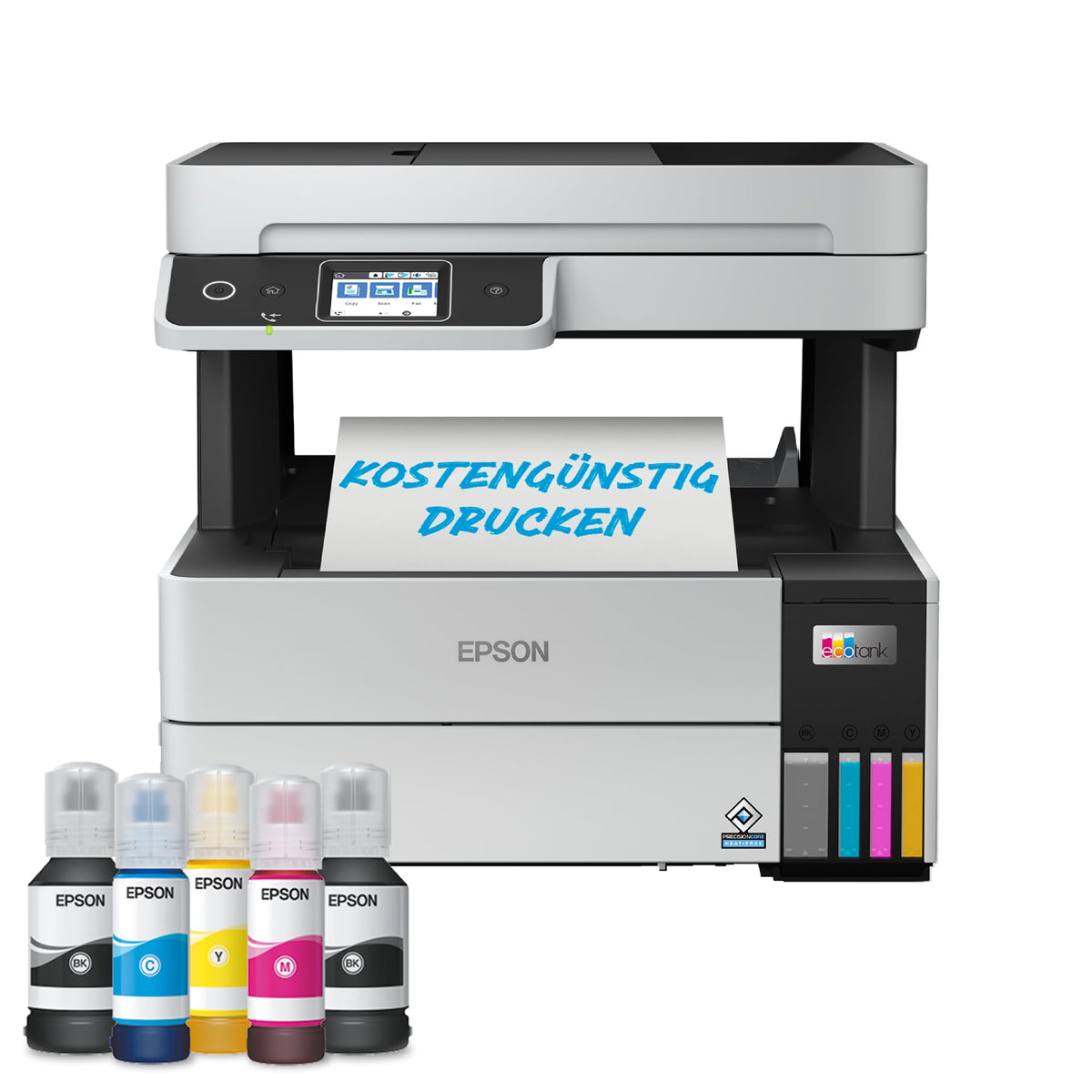 Epson EcoTank ET-5170 Ink Tank Printer | for small offices & businesses | WiFi & Ethernet | A4 | Print, Copy, Scan, Fax | Duplex Printing | 6.1 cm Touchscreen | ADF