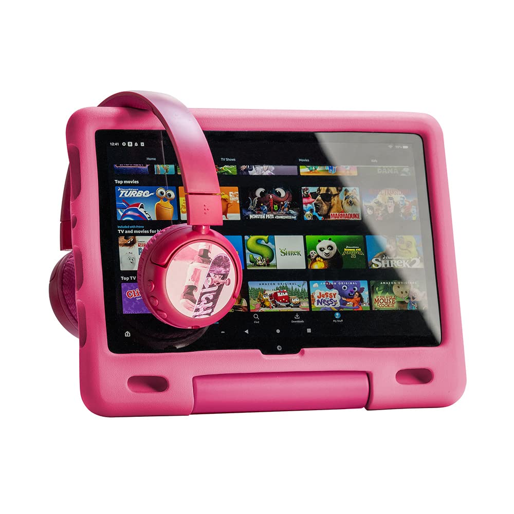 Brand new and “Made for Amazon”: BuddyPhones PopTime Pro Bluetooth children's headphones with volume limiter and boom microphone (ages: 3-12 years), pink - BT-BP-POP-TIMEP-PINK