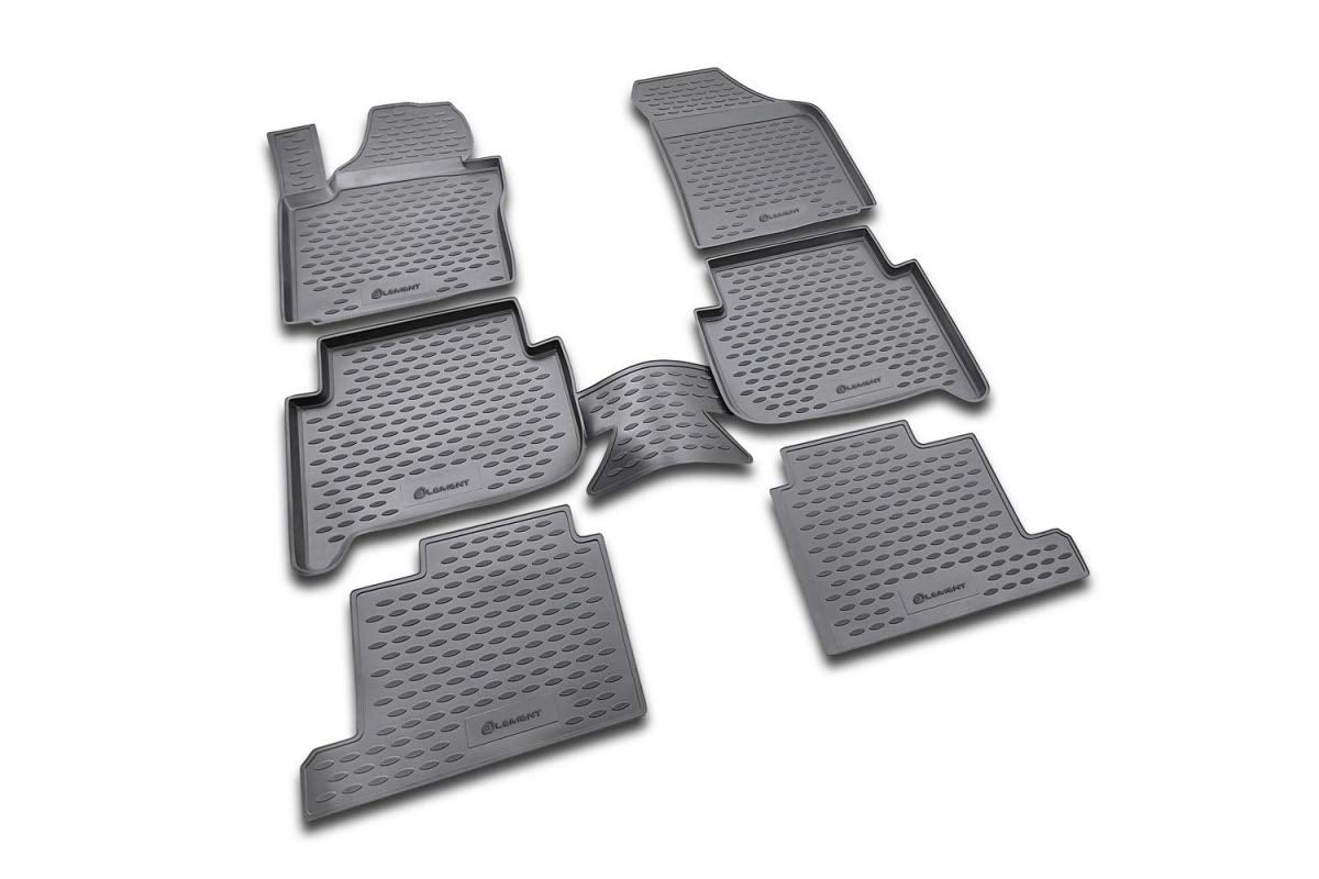 Element 3D rubber floor mats suitable for VW Touran | (I) 2003-2010 (II) 2010-2015 | 100% custom-fit all-weather floor mats made of TPE, high edge, waterproof, non-slip, odorless