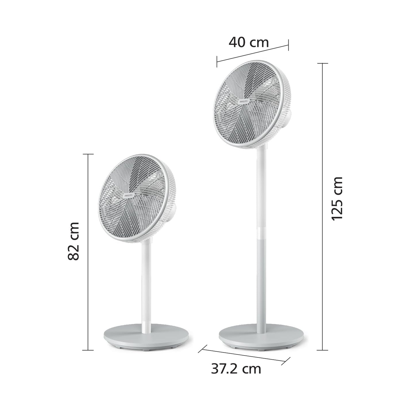 Philips fan series 2000. Strong & super quiet with SilentWings technology. 19dB. 2-in-1 table & pedestal fan. Tilt & oscillation adjustable. 12 hour timer. White (CX2550/00)
