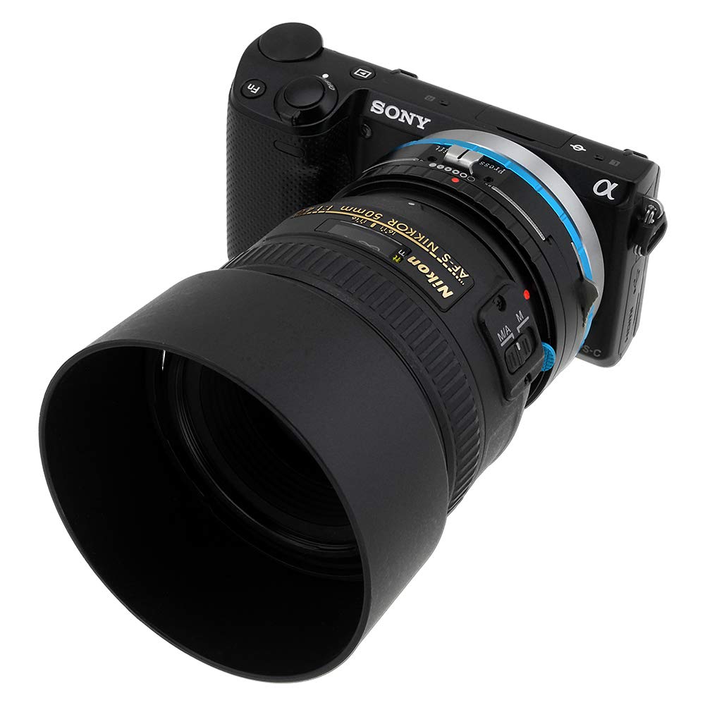Fotodiox Pro Shift Lens Mount Adapter Compatible with Nikon F-Mount G-Type Lenses on Sony E-Mount Cameras - NikG-SnyE-Pro-Shift