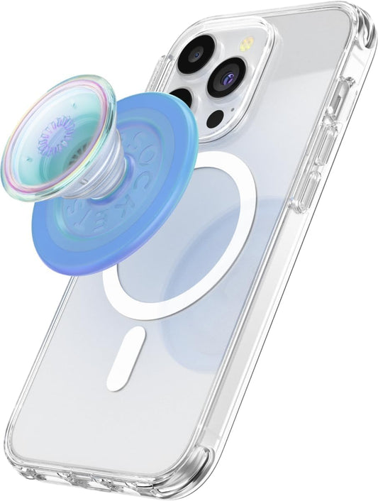 PopSockets Mobile Phone Grip for MagSafe, Magnetic Holder, Mobile Phone Stand, Blue - Opalescent Blue - 806891