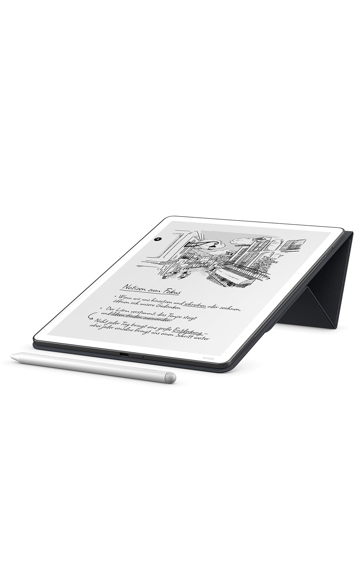 New Amazon Kindle Scribe Flip Case with Magnetic Attachment, Practical Protective Cover - Premium Leather - 53-101635