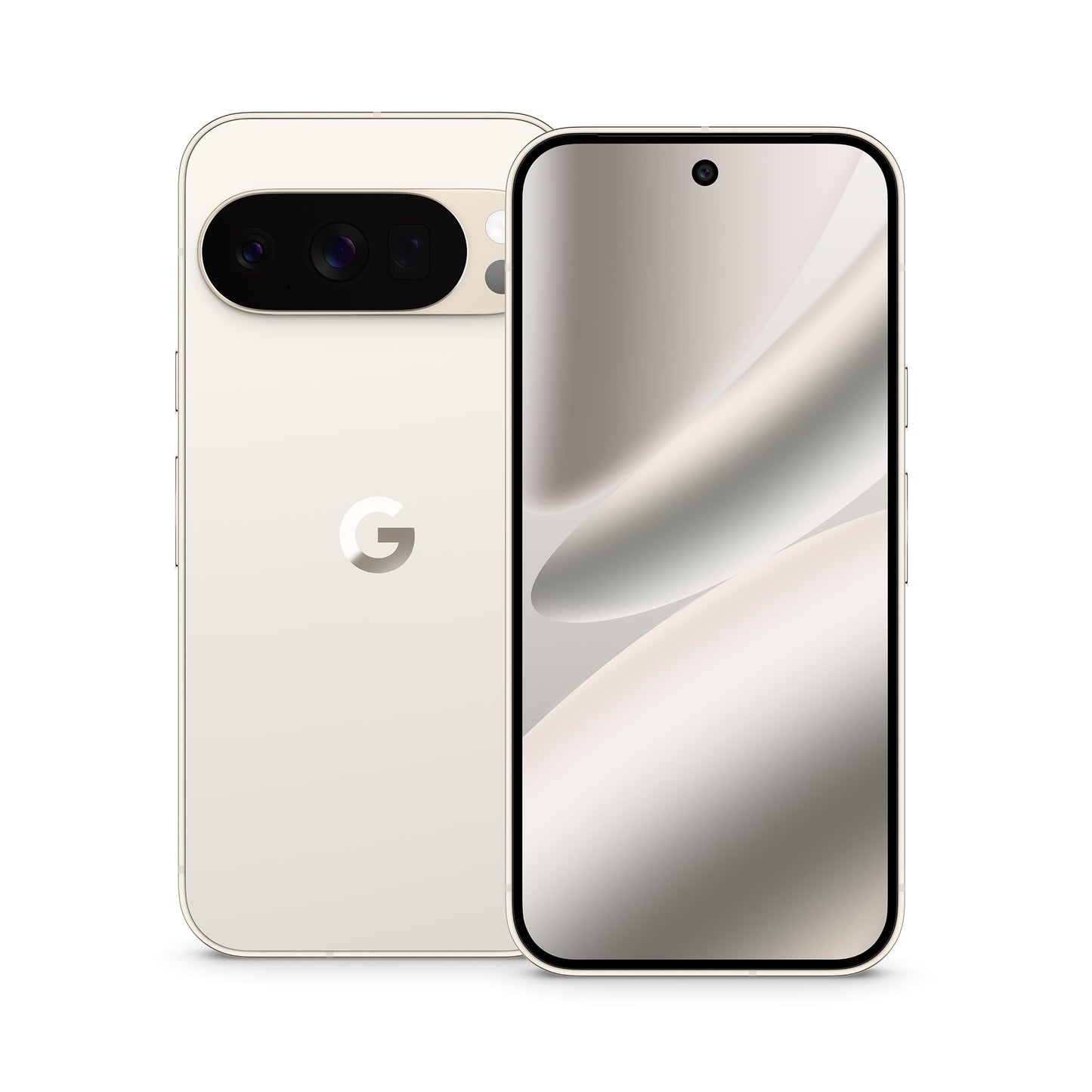 Google Pixel 10 Pro - Android smartphone without SIM lock, with Gemini, triple rear camera system, more than 24 hours of battery life and 6.3 inch Super Actua display - Porcelain, 128GB - GA10312-AN