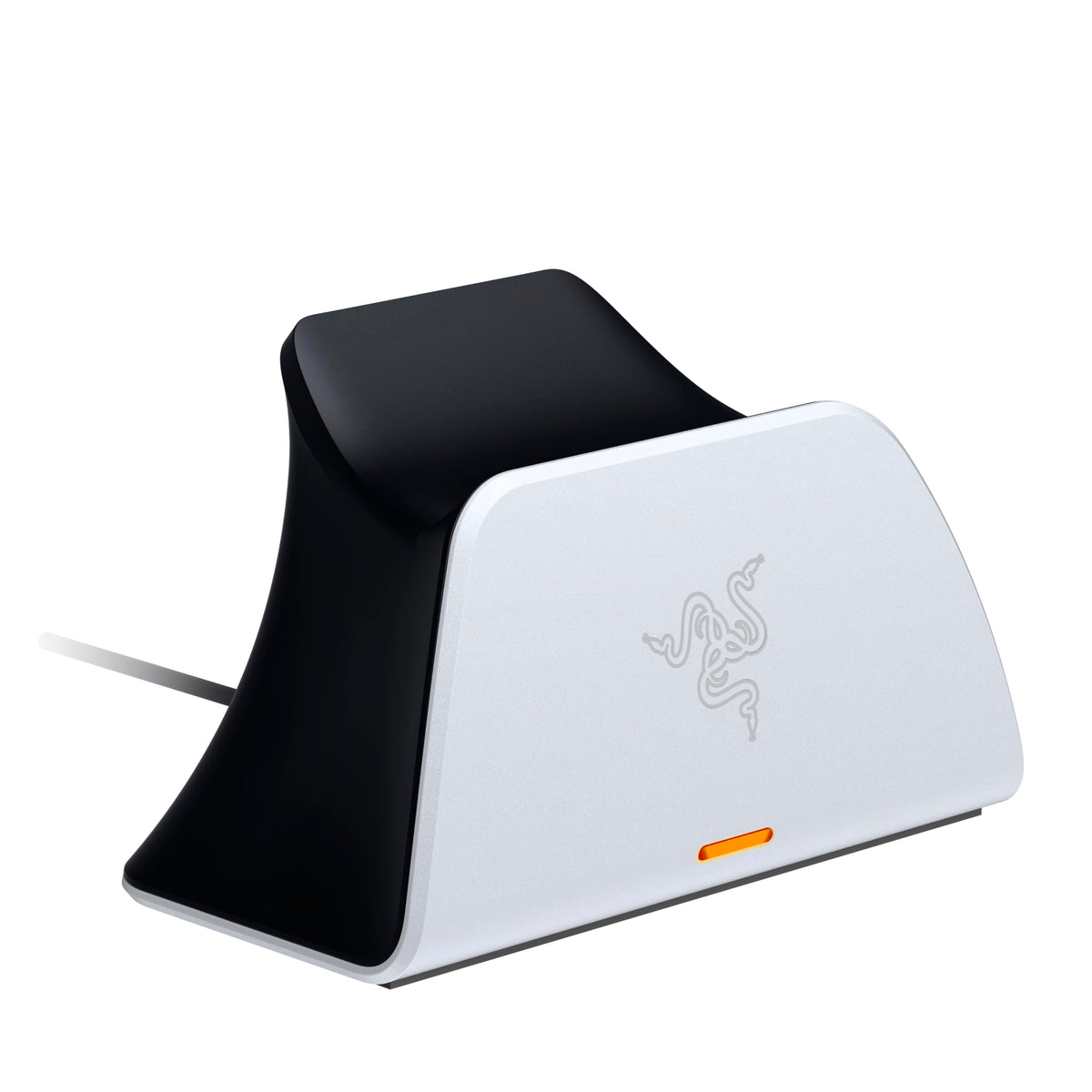 Razer Schnellladestation - Stație de încărcare rapidă pentru controlerul wireless PS5 (încărcare rapidă, design curbat, utilizare cu o singură mână, încărcare prin USB) Alb - RC21-01900100-R3M1