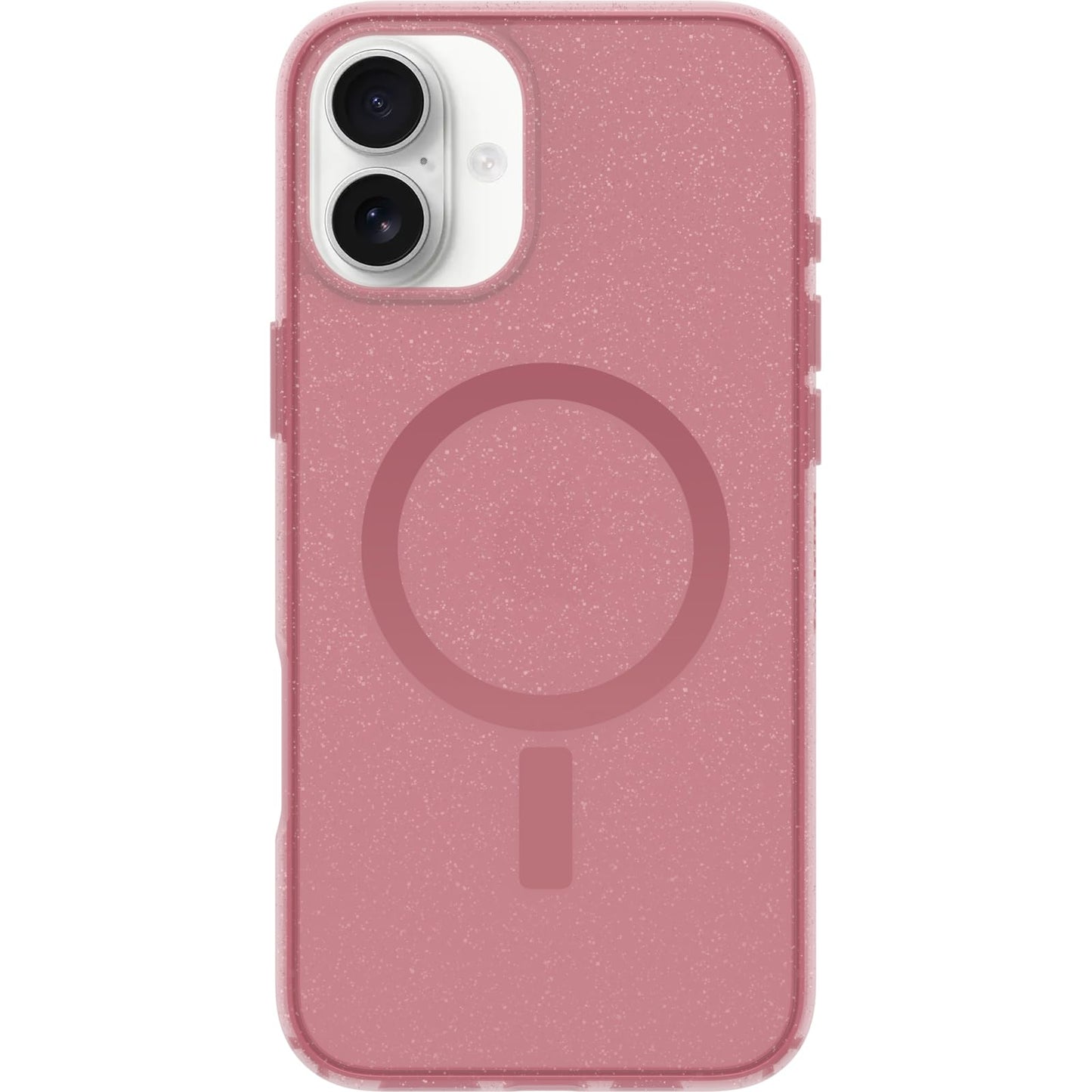 OtterBox Symmetry Series Clear MagSafe Transparent Case for iPhone 16 Plus, Shockproof Drop Proof Protective Case, 3X Military Grade Tested, Clear/Pink - 77-96360