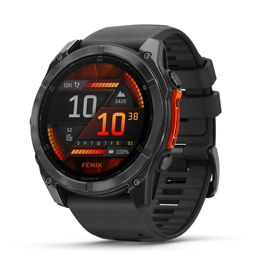 Garmin fēnix 8 51mm – multisport smartwatch, 1.4" AMOLED touch/button display, up to 29 days battery life, 80+ sports/outdoor apps, TOPO maps, ECG, telephony, music, flashlight - 010-02905-00