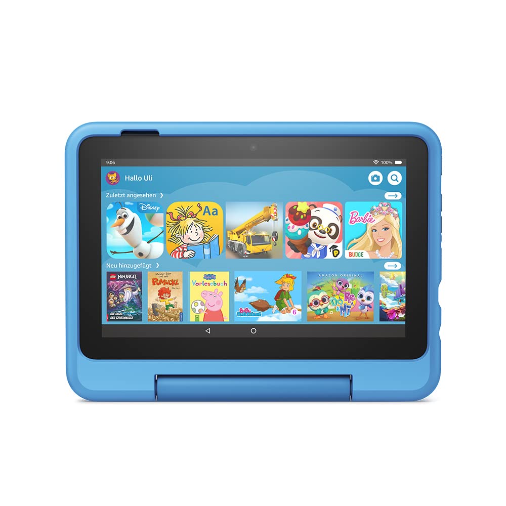 Child-friendly case for the Fire 7 tablet (compatible with 12th generation, 2022 only), for ages 6 and up, video game design - 53-028173