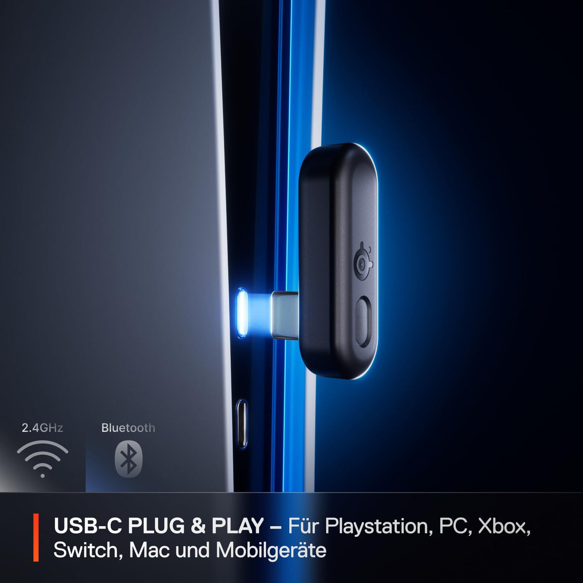 SteelSeries Arctis Nova 3P Wireless - Cască pentru PS5 și PC Gaming – Control prin aplicație – 40 de ore autonomie – Driveri cu magneti de neodim – 2,4 GHz/Bluetooth – Microfon detașabil – Compatibilă cu PS5, PC, Switch - Negru - 61686