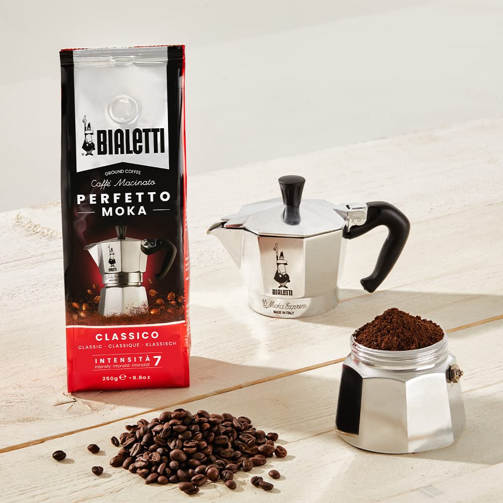 Bialetti espresso maker plus 250 g Perfect Moka Bialetti, non-induction capable, 3 cups (130 ml), aluminum, 0003544