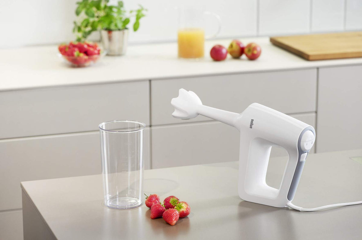 Braun MultiMix 3 - Hand Mixer 500W Whisk + Dough Hooks 5 Speeds + Turbo - HM3135WH