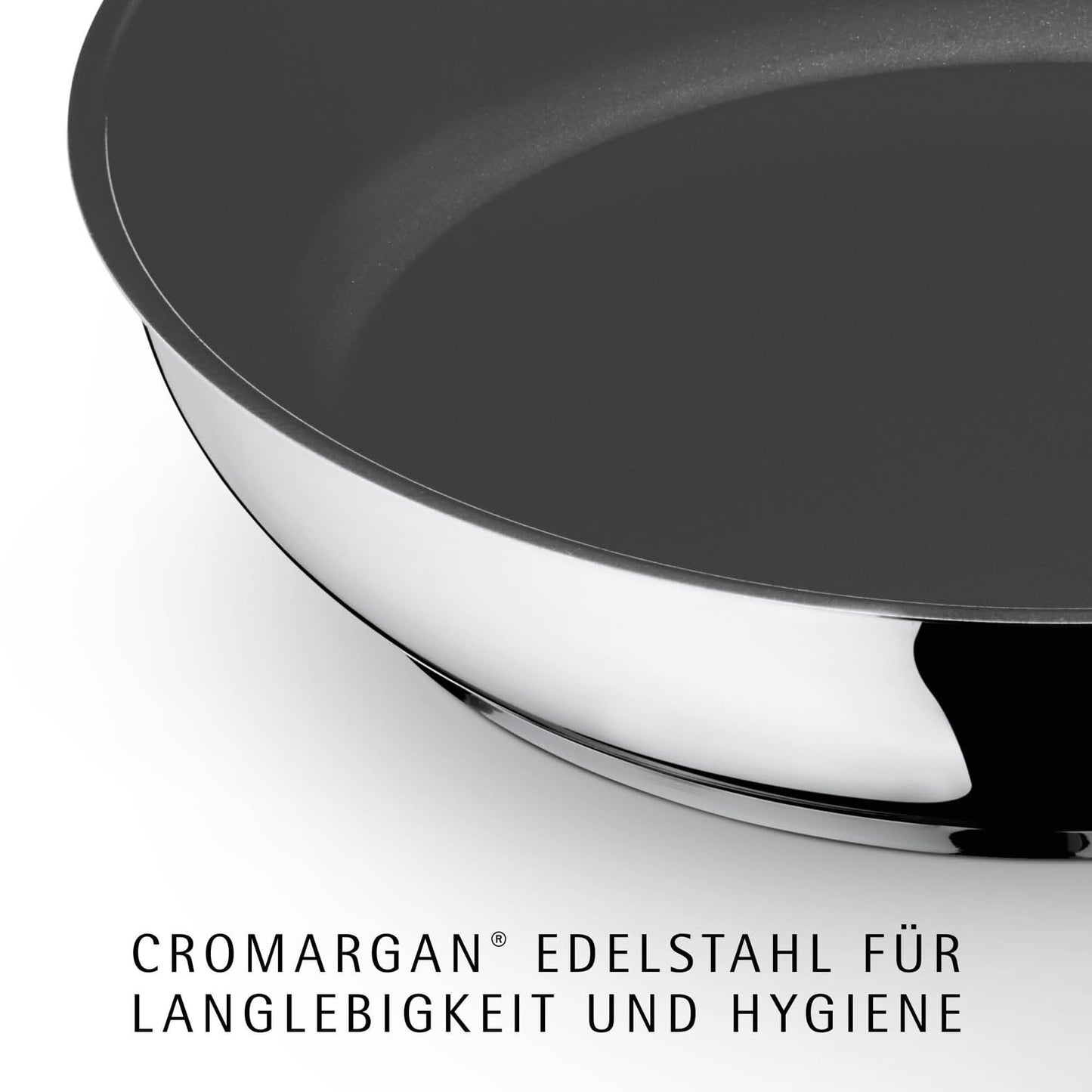 WMF Devil pan set induction 2-piece - frying pans 24, 28 cm - stainless steel Cromargan non-stick pan set, coated, dishwasher-safe, oven-safe, heat-resistant and scratch-resistant - 733026299
