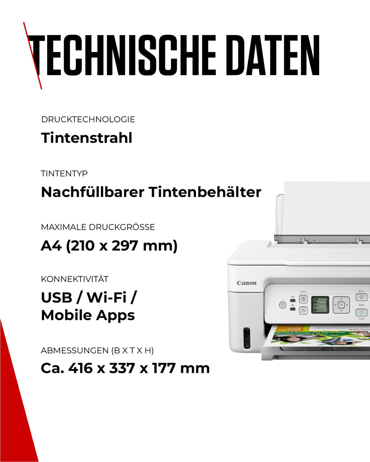 Canon PIXMA G3571 imprimantă cu jet de cerneală cu rezervor de cerneală, AirPrint wireless