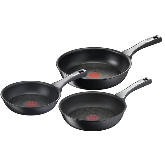 Tefal Unlimited On 3-Piece Frying Pan Set, Induction Pans 20 cm, 24 cm, 28 cm with scratch-resistant non-stick coating, Thermo-Signal for ideal frying temperature, suitable for all types of stoves G25991 - G2599102