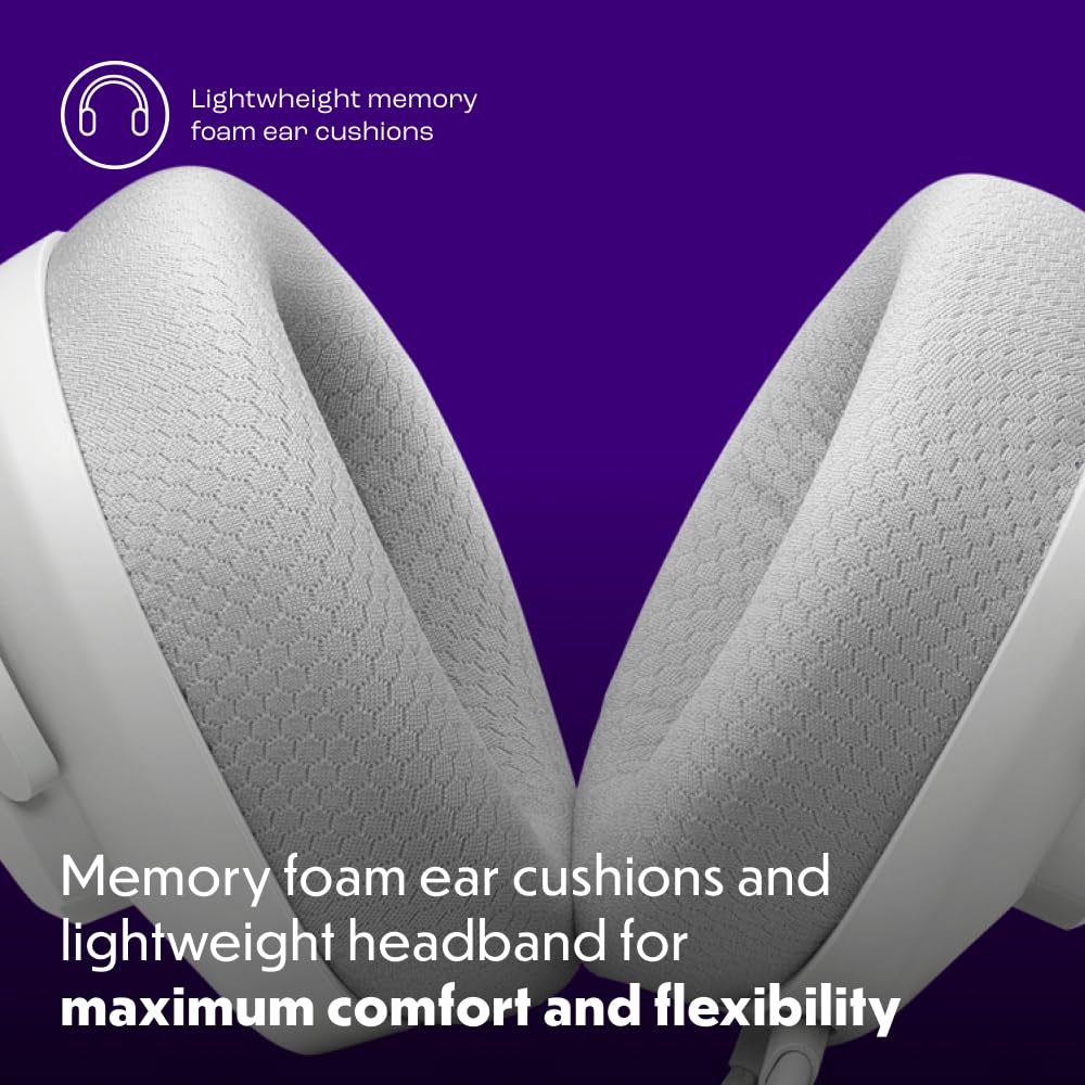 JBL Quantum 100M2 Wired Over-Ear Gaming Headset with JBL QuantumSOUND Signature, 3.5mm jack, multi-platform compatibility and detachable microphone with mute option, white - JBLQTUM100M2WHT