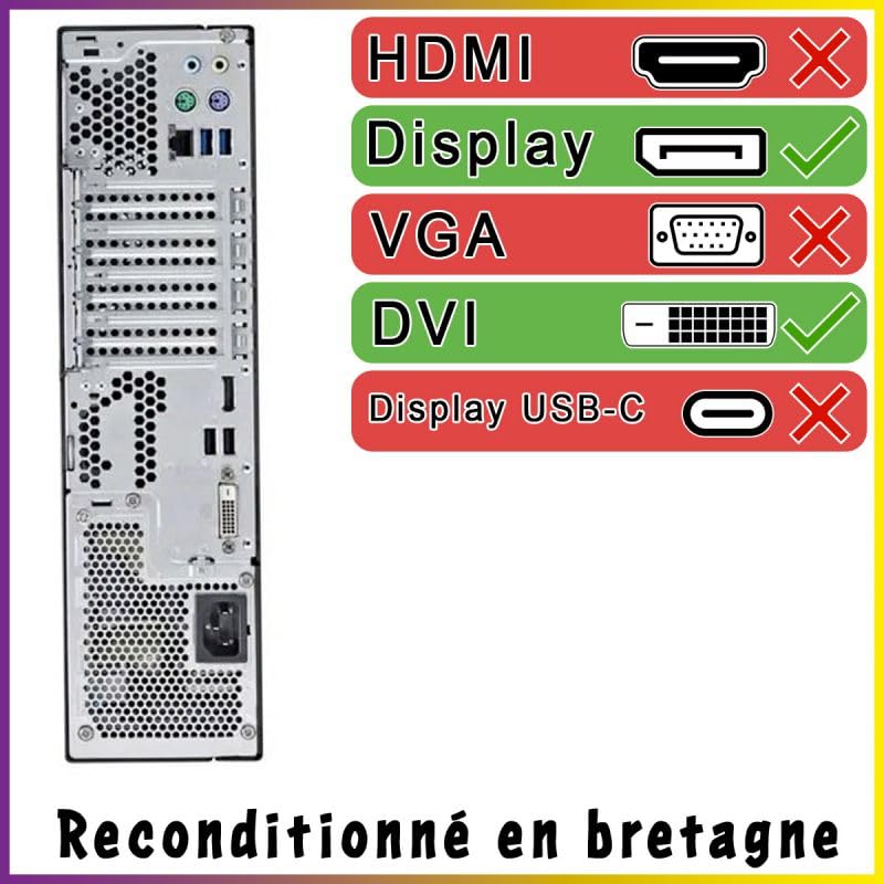 LENOVO PC Fujitsu Esprimo D556 DT Intel I3-6100 RAM 8GB SDD 240GB W11 WiFi (überholt)