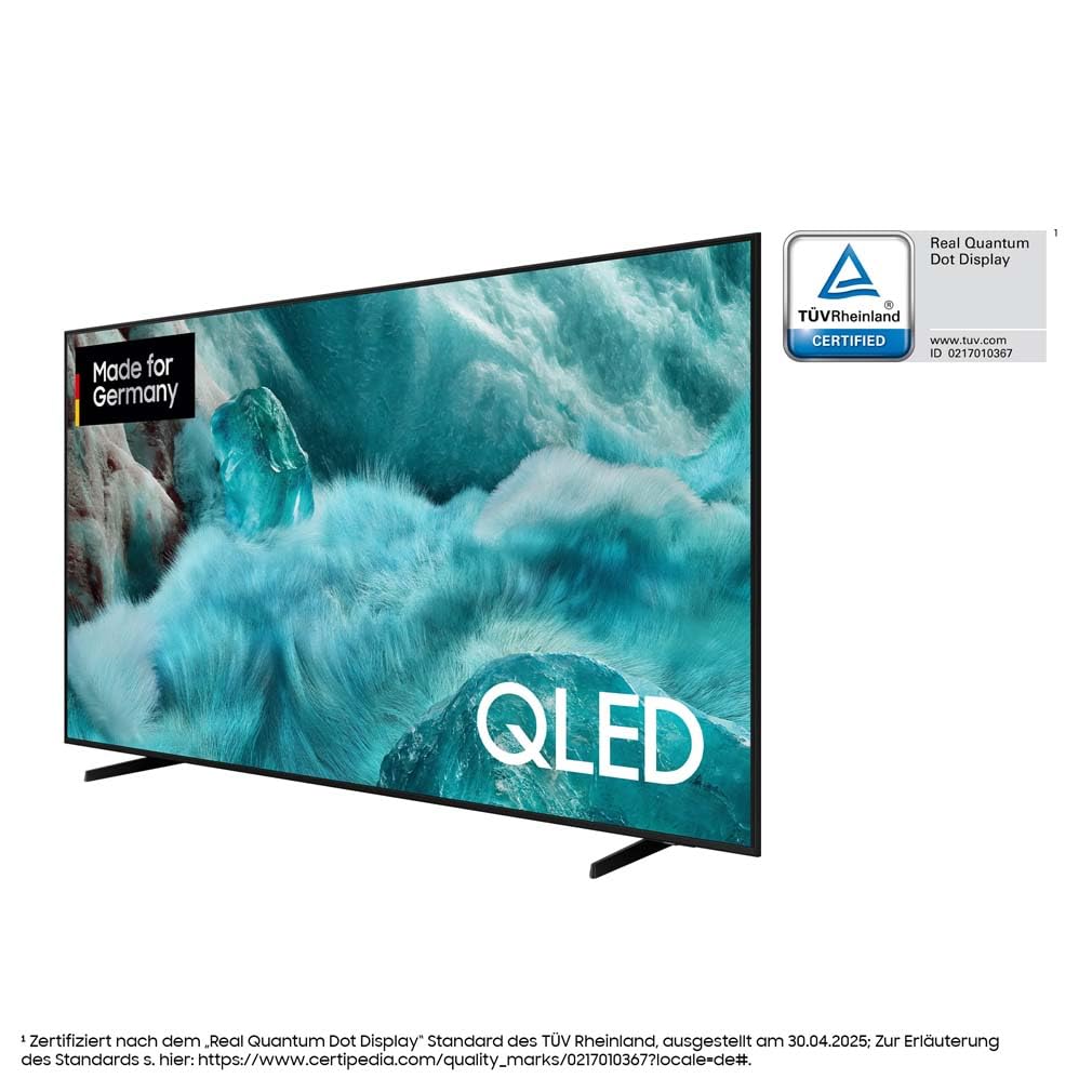 Samsung QLED Q7F2 4K 65 inch (163 cm) UHD, Q4 AI processor, Quantum Dot, Upscaling, Knox Security, Gaming Hub, Smart TV, 2025 - GQ65Q7F2AU