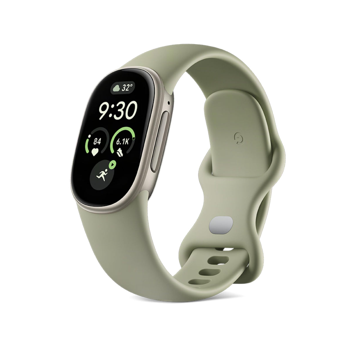 Fitbit Edge by Google - Satin Pyrite Case/Sport Band in Olive - GA11585-EU