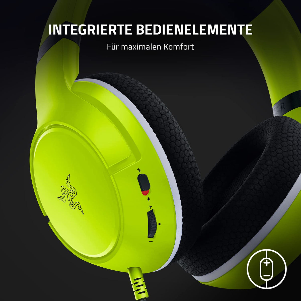 Razer Kaira X - Wired Gaming Headset for Xbox Series X|S (Triforce 50mm Drivers, HyperClear Cardioid Microphone, Integrated Controls, Cross-Platform Compatibility) Green - RZ04-03970600-R3M1