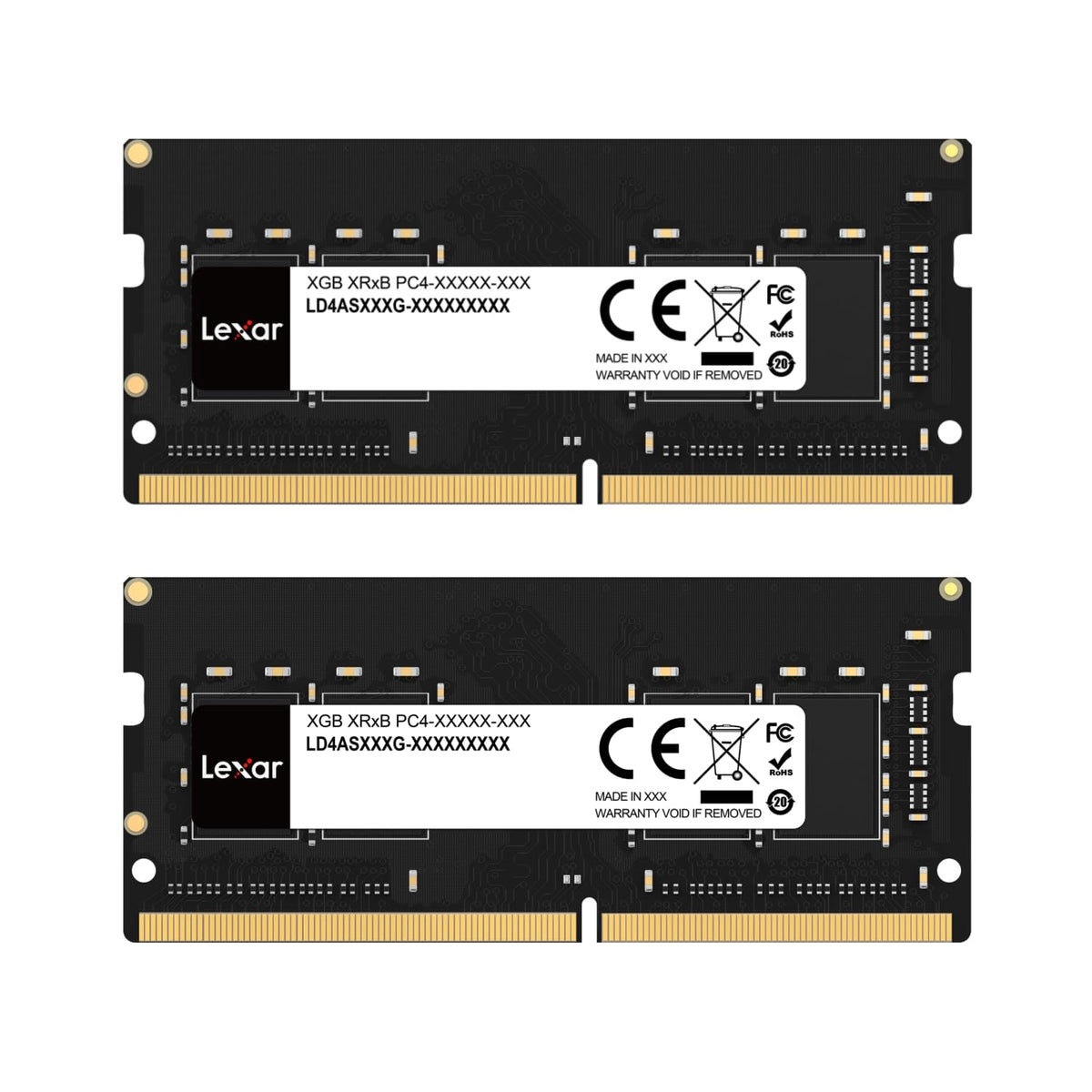 Kit Lexar SODIMM DDR4 RAM 16 GB (2x8 GB), DRAM 3200 MHz, memorie DDR4 SODIMM pentru laptop cu 260 de pini, SO-DIMM de înaltă performanță, memorie pentru computer laptop pentru PC - LD4S08G32C22ST-BGD