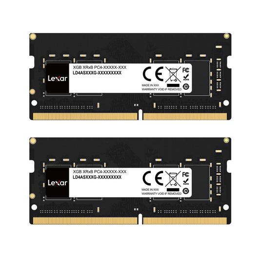 Lexar SODIMM DDR4 RAM 16GB Kit (2x8GB), 3200 MHz DRAM, 260-Pin DDR4 SODIMM Laptop Memory, High Performance SO-DIMM, PC Laptop Computer Memory - LD4S08G32C22ST-BGD