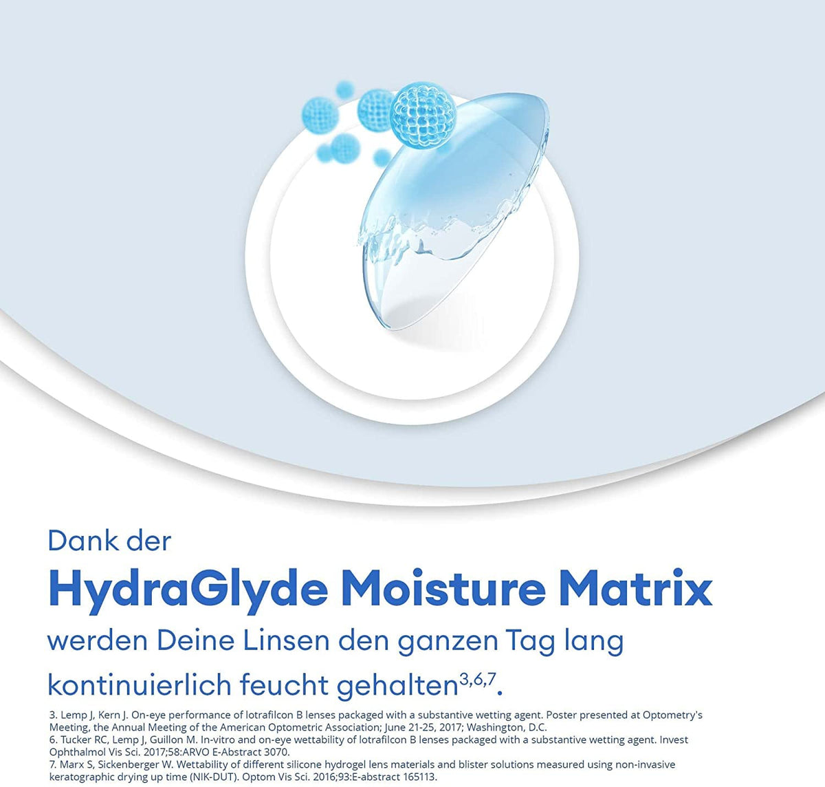 Air Optix plus HydraGlyde Monthly Contact Lenses | 6 pcs | -00.50 dpt - 【PWR/