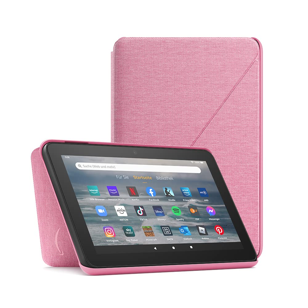 Amazon Fabric Case for Fire 7 Tablet (Compatible with 12th Generation Tablets Only, 2022), Pale Pink - 53-028306