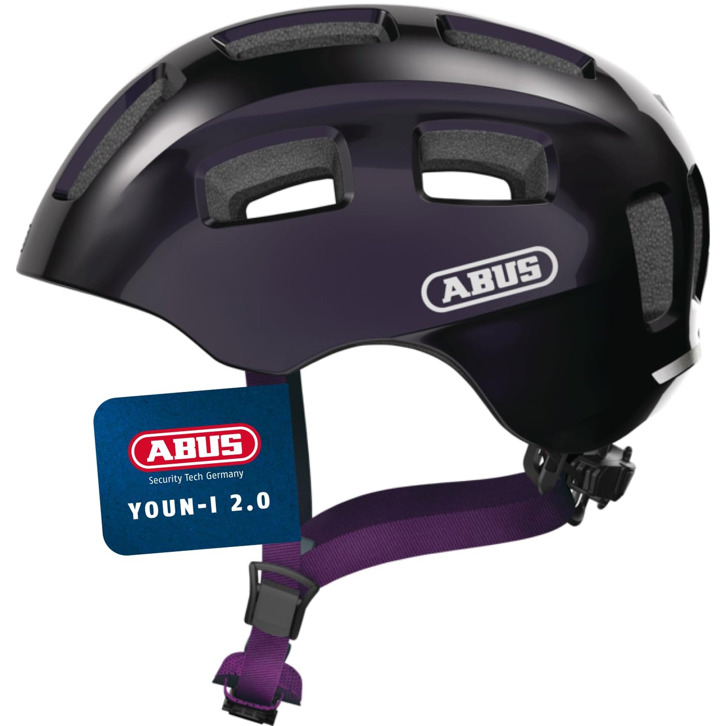 ABUS 40166 bicycle helmet, black/purple (violet), S (48-54 cm)