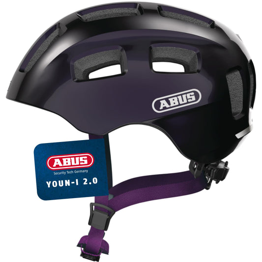 ABUS 40166 bicycle helmet, black/purple (violet), S (48-54 cm)
