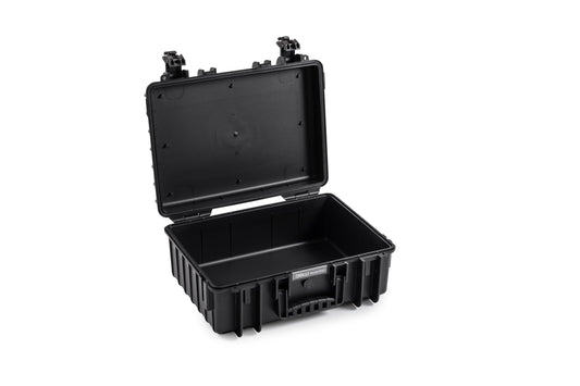 B&W International transport case Outdoor 5000 (PP.221) black - empty case - waterproof (IP67), dustproof, impact-resistant, extremely robust - 5000/B