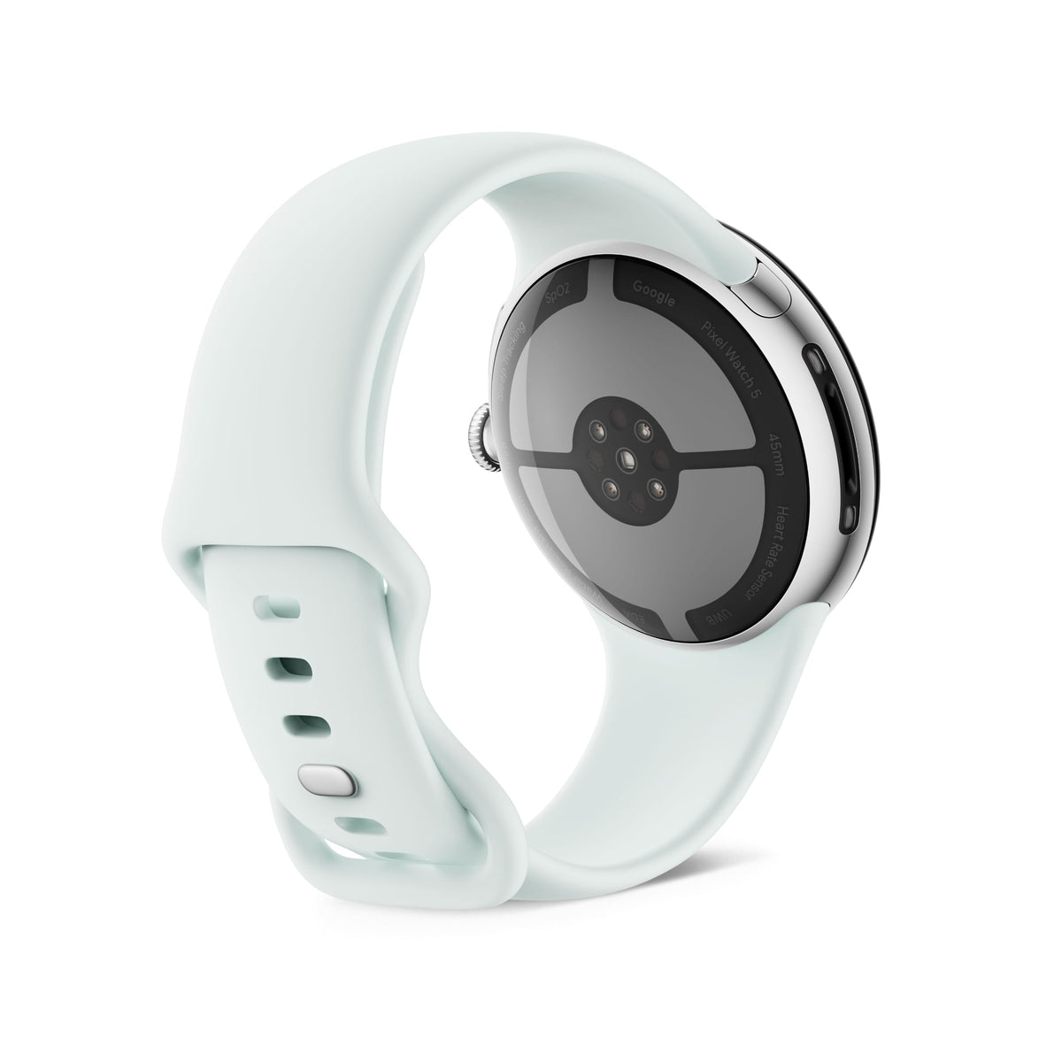 Google Pixel Watch 5 (45 mm) - Smartwatch - Silver Case/Fog Band, LTE - GA10891-DE