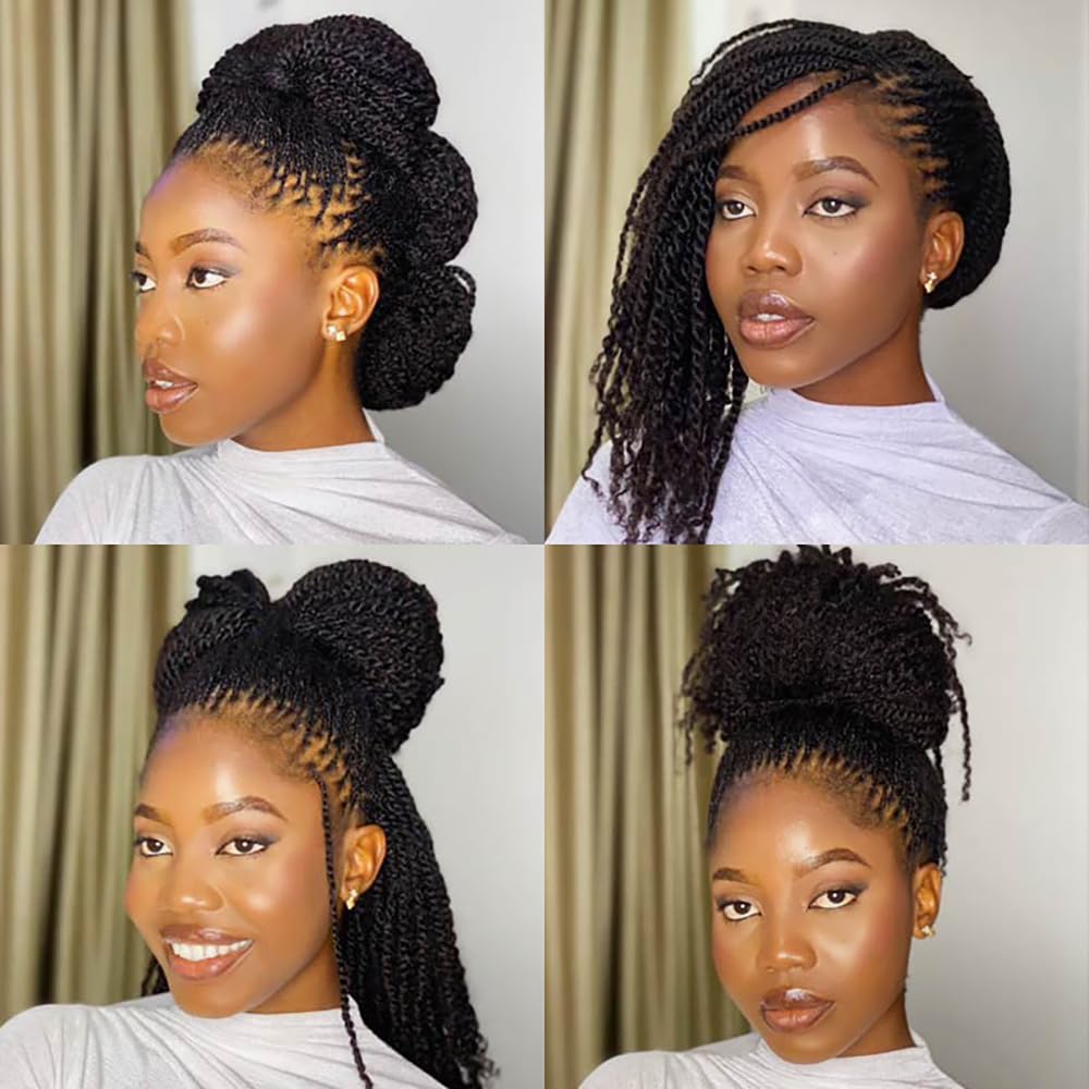 QVR Afro Kinkys Bulk Human Hair pentru extensii de dreadlock, reparare locuri, 35 cm, culoare neagră naturală, păr uman afro kinky pentru locuri, 1 pachet de 50 grame.