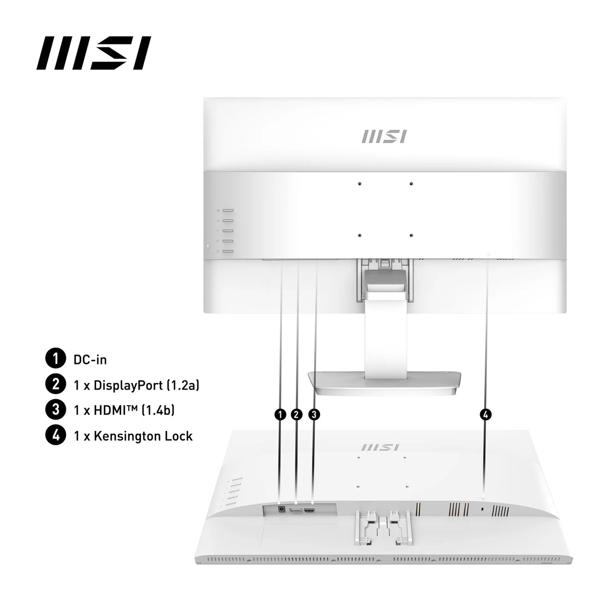 MSI PRO MP2412WDE 23,8 Zoll (60cm) Full HD (1920x1080) Monitor de afaceri, 100Hz, 1ms, Adaptive Sync, design fără ramă, HDMI - 9S6-3BA9CH-062