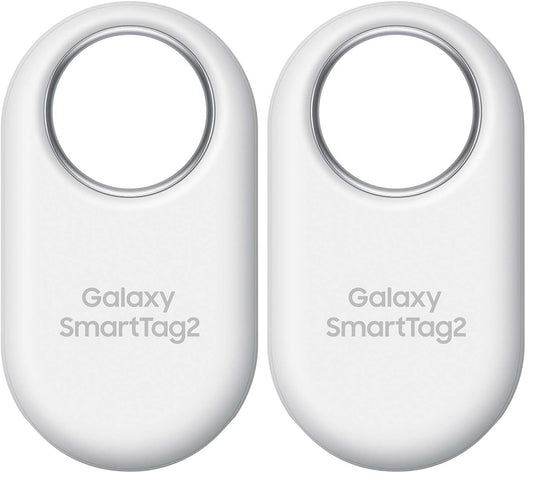 Samsung Galaxy SmartTag2 Bluetooth Tracker, Compass View, Nearby Search, Up to 500 Days Lifetime, Water Resistant, White (Pack of 2) - EI-T5600BWEGEU