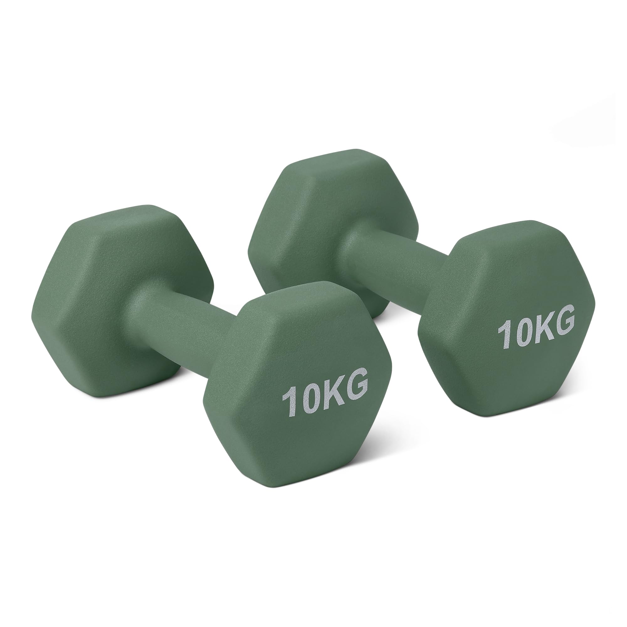 Amazon Basics Neoprene Dumbbell Weights Set, Pair of 10 kg - GND010